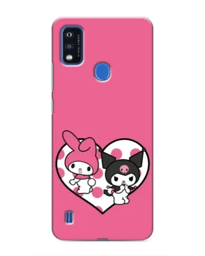 Чехол для ZTE Blade A51 с картинкой «Kuromi и My Melody»