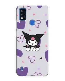 Чехол для ZTE Blade A51 с картинкой «Kuromi и лавандовые сердца»