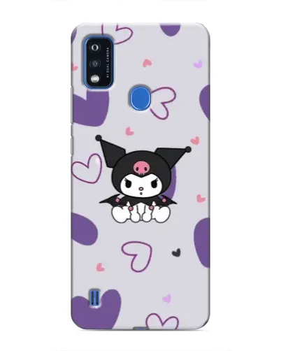 Чехол для ZTE Blade A51 с картинкой «Kuromi и лавандовые сердца»