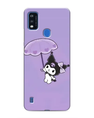 Чехол для ZTE Blade A51 с картинкой «Kuromi с зонтиком»
