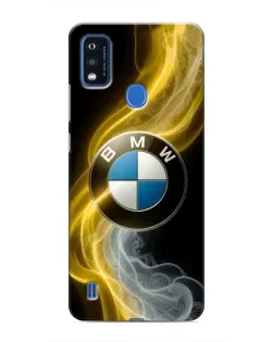 Чехол для ZTE Blade A51 с картинкой «Золотистый дым BMW»