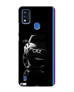 Чехол для ZTE Blade A51 с картинкой «Силуэт BMW в темноте»