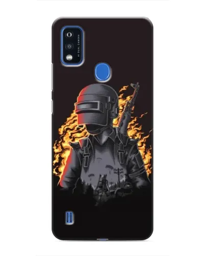Чехол для ZTE Blade A51 с картинкой «PUBG — огненный силуэт» Чехол для ZTE Blade A51 с картинкой «PUBG — огненный силуэт»