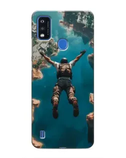 Чехол для ZTE Blade A51 с картинкой «PUBG — свободное падение»