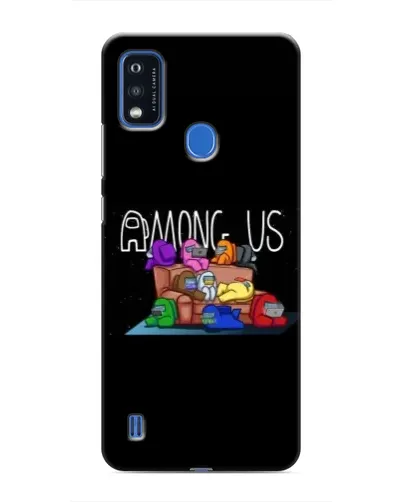 Чехол для ZTE Blade A51 с картинкой «Логотип Among Us»