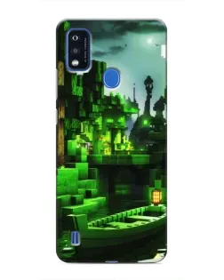 Чехол для ZTE Blade A51 с картинкой «Minecraft лесной пейзаж»