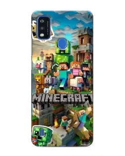 Чехол для ZTE Blade A51 с картинкой «Замок Minecraft»