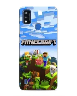 Чехол для ZTE Blade A51 с картинкой «Minecraft классический мир»