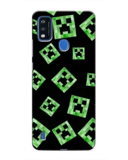 Чехол для ZTE Blade A51 с картинкой «Паттерн с криперами»
