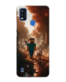 Чехол для ZTE Blade A51 с картинкой «Стив в лесу»