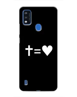Чехол для ZTE Blade A51 с картинкой «Крест и Сердце»