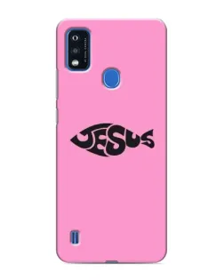 Чехол для ZTE Blade A51 с картинкой «Розовый символ  Jesus»