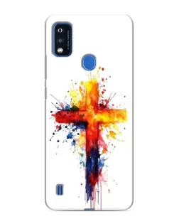 Чехол для ZTE Blade A51 с картинкой «Акварельный крест»
