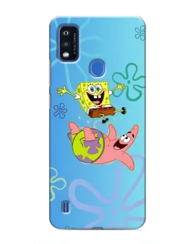 Чехол для ZTE Blade A51 с картинкой «Спанч Боб и Патрик»