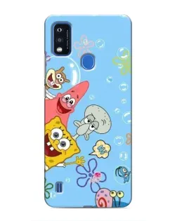 Чехол для ZTE Blade A51 с картинкой «Веселые пузырьки»