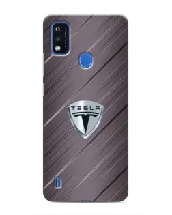 Чехол для ZTE Blade A51 с картинкой «Металлическая текстура Tesla»