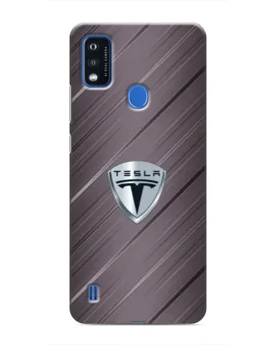 Чехол для ZTE Blade A51 с картинкой «Металлическая текстура Tesla»