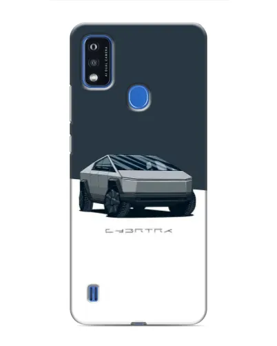 Чехол для ZTE Blade A51 с картинкой «Серебристый Cybertruck Tesla»