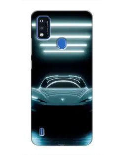 Чехол для ZTE Blade A51 с картинкой «Tesla в неоне»