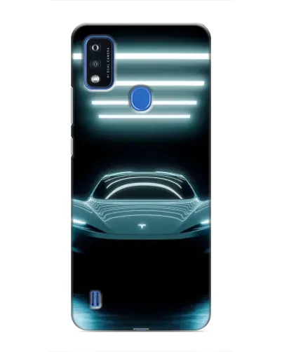 Чехол для ZTE Blade A51 с картинкой «Tesla в неоне»