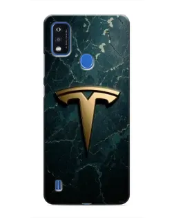 Чехол для ZTE Blade A51 с картинкой «Мраморная Tesla Gold»