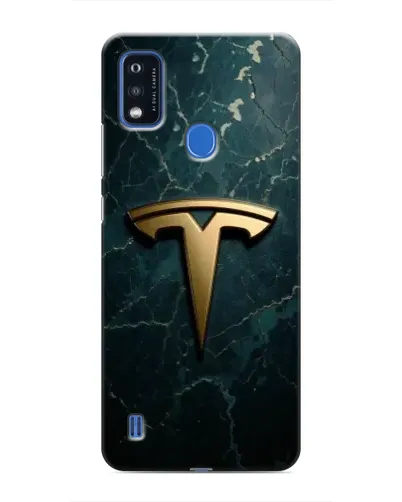 Чехол для ZTE Blade A51 с картинкой «Мраморная Tesla Gold»