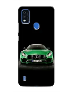 Чехол для ZTE Blade A51 с картинкой «Mercedes — неоновый лого»