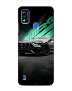 Чехол для ZTE Blade A51 с картинкой «Темный Mercedes AMG»