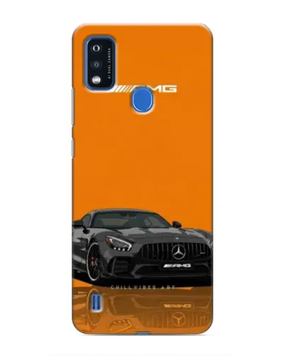 Чехол для ZTE Blade A51 с картинкой «Оранжевый Mercedes AMG»