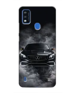 Чехол для ZTE Blade A51 с картинкой «Mercedes в дыму»