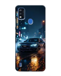 Чохол для ZTE Blade A51 з картинкою «Нічне місто та Audi»