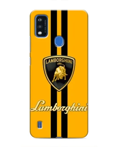 Чехол для ZTE Blade A51 с картинкой «Lamborghini Stripe желтый»