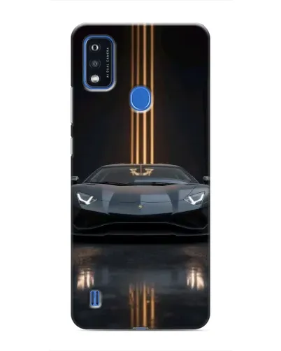 Чехол для ZTE Blade A51 с картинкой «Lamborghini золотые линии»