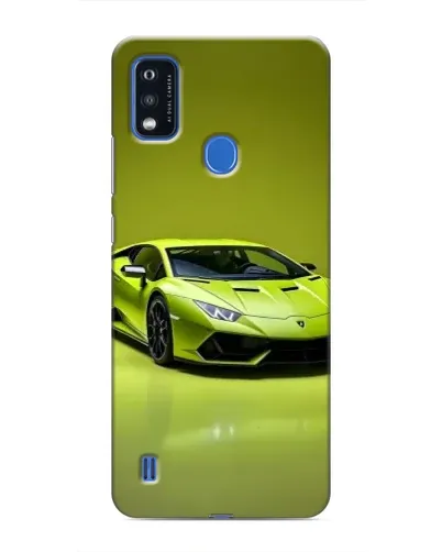 Чехол для ZTE Blade A51 с картинкой «Салатовый Lamborghini Huracan»