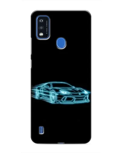 Чехол для ZTE Blade A51 с картинкой «Неоновый контур Lamborghini»