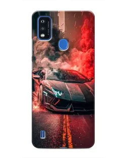 Чохол для ZTE Blade A51 з картинкою «Lamborghini червоний дим»