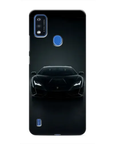 Чехол для ZTE Blade A51 с картинкой «Черный Lamborghini Aventador»