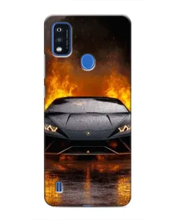 Чохол для ZTE Blade A51 з картинкою «Lamborghini у вогні»