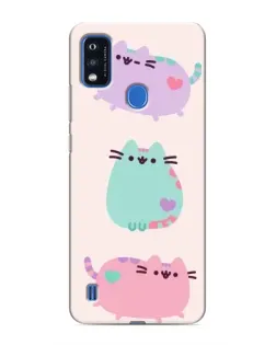 Чехол для ZTE Blade A51 с картинкой «Pusheen трио» Чехол для ZTE Blade A51 с картинкой «Pusheen трио»