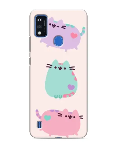 Чехол для ZTE Blade A51 с картинкой «Pusheen трио» Чехол для ZTE Blade A51 с картинкой «Pusheen трио»
