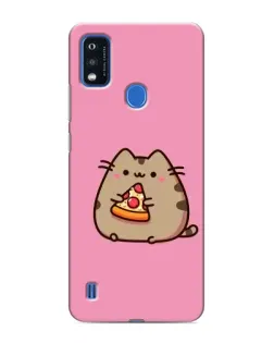 Чехол для ZTE Blade A51 с картинкой «Пушин с пиццей»