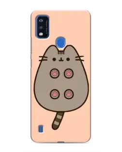 Чехол для ZTE Blade A51 с картинкой «Пушин пузиком кверху»