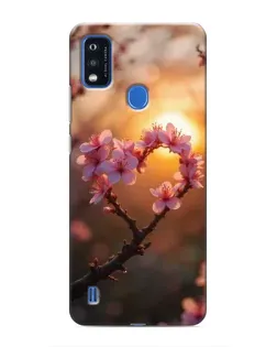 Чохол для ZTE Blade A51 з картинкою «Рожевий цвіт сердечко на тлі заходу» Чохол для ZTE Blade A51 з картинкою «Рожевий цвіт сердечко на тлі заходу»