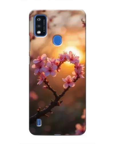 Чехол для ZTE Blade A51 с картинкой «Розовый цвет сердце на фоне заката» Чехол для ZTE Blade A51 с картинкой «Розовый цвет сердце на фоне заката»