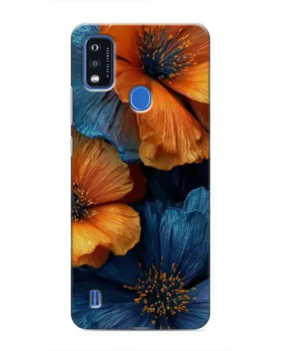 Чехол для ZTE Blade A51 с картинкой «Яркая сине-оранжевая флора» Чехол для ZTE Blade A51 с картинкой «Яркая сине-оранжевая флора»