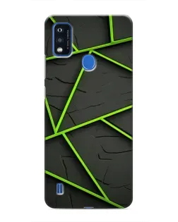 Чехол для ZTE Blade A51 с картинкой «Зеленые геометрические линии»