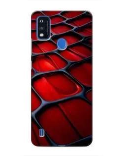Чехол для ZTE Blade A51 с картинкой «Красная глянцевая сетка»