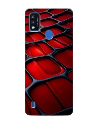 Чехол для ZTE Blade A51 с картинкой «Красная глянцевая сетка»