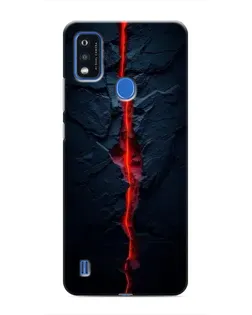 Чехол для ZTE Blade A51 с картинкой «Kрасная лавовая трещина»