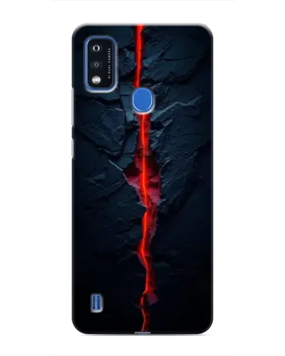 Чехол для ZTE Blade A51 с картинкой «Kрасная лавовая трещина»